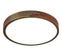 WFZRXFC Plafonnier LED Rond de Couleur Bois foncé Plafonnier décoré de Rayures dorées Abat-Jour en Acrylique à Haute Transmission Lumineuse Éclairage de Plafond La lumière Chaude 6000K