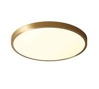 WFZRXFC Plafonnier LED Rond Ultra Fin 18 W, Lampe de Salle de Bain dorée, plafonnier encastré de 30 cm, adapté pour Salle de Bain, Chambre à Coucher, Cuisine, Couloir, Salon, lumière Tricolore.