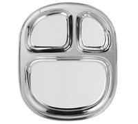 WG inc Assiette ovale à 3 compartiments en acier inoxydable pour Thali, plateau à désordre, assiettes à dîner, assiettes Pav Bhaji, assiettes à petit déjeuner, assiettes à ventouse, plusieurs tailles