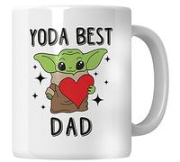 WG - Yoda Best Dad - Mug humoristique pour la fête des pères ou Noël, meilleur cadeau de la part d'une fille ou d'un fils, tasse à café unique pour lui