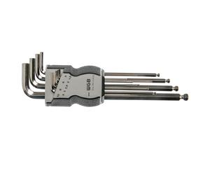 WGB Set de clés mâles 6 pans à tête boule 9 pièces, 1,5-10 mm