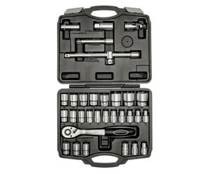 WGB Set de douilles 1/2" 32 pcs. dans un coffret plastique, BASIC+