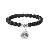 WGBOSMG Bracelet élastique élégant et réglable avec breloque lotus pour homme et femme, One Size, Comme décrit