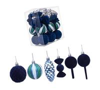 WGBOSMG Décorations de Noël colorées floquées pour un style créatif d'arbre et des décorations de fête à suspendre, globes de Noël recouverts