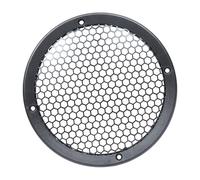 WGBOSMG Grille de protection en maille nid d'abeille noire avec cadre de trou de vis pour voiture et maison - Réparation du son - Utilisation de gril de woofer - Couvercle conique rond en maille pour