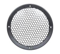 WGBOSMG Grille de protection en maille nid d'abeille noire avec cadre de trou de vis pour voiture et maison - Réparation du son - Utilisation de gril de woofer - Couvercle conique rond en maille pour