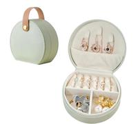 WGCHAIE Boite a Bijoux, Boîte à Bijoux de Voyage, Boite à Bijoux Femme, MultiValue Boite a Bijoux, Convient Aux Femmes et aux Filles (Vert)