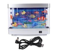 WGFOIP 1PCS Faux Lampadaire à Pêche, Mini Lumière Nocturne D'aquarium Artificiel avec Poisson en Mouvement pour Enfants Bureau de Chambre de Chambre bébé, Lampadaire de Pêche