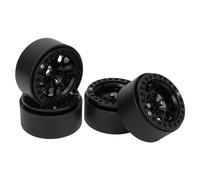 WGFOIP 4pcs 1,9 Pouces de Roues Perles de Bilan Set pour Axial Scx10 i III Gen8, Alliage en Aluminium RC Crawler Rims (Noir)