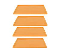 WGFOIP 4Pcs Silicone Déshydrateur Tapis avec 0.4in Bord Surélevé, Antiadhésif pour le Séchage Fruits Légumes Jerky Biscuits pour Excalibur 3900B 2400 3926TB (Orange)