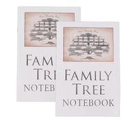 WGFOIP Cahier de 2 Pièces de 16 Pages, Cahier D'exercices de Généalogie Double Face, Livre D'histoire Ancestrale pour Papeterie de Bureau Familial, 20,8x14cm