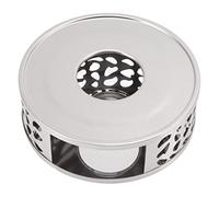 WGFOIP Chauffe-Théière en Acier Inoxydable, Chauffe-Bougie de Conception Creuse pour Accessoires de Service à thé, élégant et Durable, Garde Le thé au Chaud pour Les Réunions à la Maison (Trou