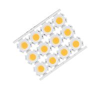 WGFOIP Composant émetteur de Lumière COB 5W pour Projecteurs Downlight DIY, Matériau en Aluminium, 12 Pièces (Lumière chaude)
