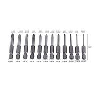 WGFOIP Embouts de Tournevis Magnétiques en Alliage S2, pour Outils électriques et Manuels, Longueur 50mm, Tige Hexagonale de 1/4 Pouces, 12 Pièces
