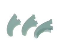 WGFOIP Ensemble D'ailerons de Queue de Planche de Surf en Fibre de Verre Verte, directivité Stable et Durable pour Longboard, Planche de Surf, à Pagaie Verticale, Matériau PVC