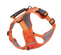 WGFOIP Harnais pour Animaux de Compagnie, Laisse Réfléchissante et Réglable pour Une Promenade Sûre du Chien en Extérieur, Orange 32-93cm (XL)