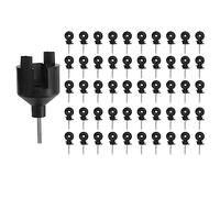 WGFOIP Isolateur de Clôture électrique 50 Pièces, Poteau D'anneau de Clôture Isolant à Vis avec Outil de Prise pour L'élevage de Poteaux en Bois