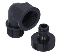 WGFOIP Jeu de Connecteurs Coudés pour Tuyau D'arrosage, Connecteurs Adaptables pour Débit D'eau, Plastique Durable, 2 Pièces (Fil intérieur et extérieur de coude directionnel)
