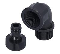 WGFOIP Jeu de Connecteurs Coudés pour Tuyau D'arrosage, Connecteurs Adaptables pour Débit D'eau, Plastique Durable, 2 Pièces (Coude directionnel 6 points fil intérieur et)