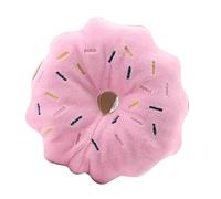 WGFOIP Jouet à Mâcher pour Animaux de Compagnie, Peluche Douce, Beignet, Meulage Interactif des Dents pour Petits Chiens, Conception Durable Non Toxique, 1 unité (Rosâtre)