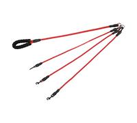 WGFOIP Laisse de Promenade pour Chien Longueur Réglable Nylon Réfléchissant pour Activités de Plein Air Randonnée Camping 1 unité (3 têtes)