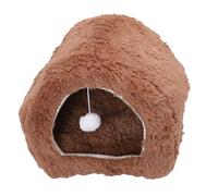 WGFOIP Lit Grotte pour Chat avec âme en Mousse Haute Résilience | Conception semi-fermée, niche confortable pour animaux de compagnie, peluche douce et respirante, adaptée aux petits chiens