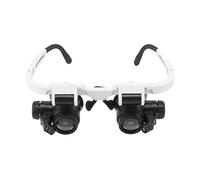 WGFOIP Loupe Lumineuse, Monture réglable avec Deux lumières LED, lentilles en Acrylique, Grossissement 8X/15X/23X, pour réparation de Montres, dentisterie, Artisanat, Peinture