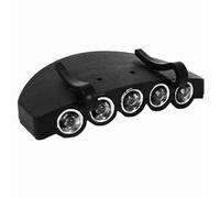 WGFOIP Lumière de Bord de Chapeau, Lampe Frontale à Clipser, Lumière de Bord de Capuchon 5LED pour le Camping, la Pêche, la Randonnée, la Chasse, Noir