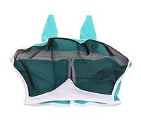 WGFOIP Masque Anti-Mouches en avec Oreilles, Protection UV Détachable pour Chevaux, Satin Extensible Respirant, 1 Paquet (S)