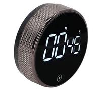 WGFOIP Minuterie de Cuisine, Compte à Rebours Numérique Silencieux à Aspiration Magnétique pour Enfants, ABS Noir 3 Pouces pour Salle de Classe, Cuisine, Salle de Sport