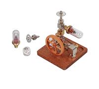 WGFOIP Modèle de Moteur Stirling à Vitesse Réglable pour Projets Scientifiques et Démonstrations en n Verre et Alliage D'aluminium