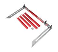 WGFOIP Outil de Mesure de Haute Précision en Alliage D'aluminium pour Marche D'escalier, pour Marquage Clair, Rampe de Fenêtre, étagère avec Boîte de Rangement pour Entrepreneurs et Amateurs de