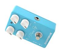 WGFOIP Pédale d'overdrive avec Conception True Bypass | Corps en alliage d\'aluminium, effet de transparence élevé, réglage EQ polyvalent