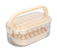 WGFOIP Plateau à Glaçons Rond et carré, Moules à Glace à Libération Flexible pour la Maison, les Fêtes en Plein Air, le Camping avec Pelle pour la Fabrication de Glace pour les Boissons et les (Beige)