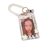 WGFOIP Porte-badge Transparent pour Carte d'identité avec Motif de Chien Mignon, Plastique Durable, Compact et Portable pour un Usage Quotidien, 1 unité