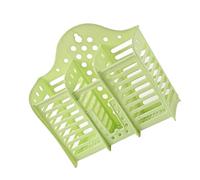 WGFOIP Porte-couverts Mural en Plastique, égouttoir Efficace, Panier à Cuillères à Baguettes pour la Cuisine, Gain de Place pour une Organisation Soignée de la Cuisine (Vert)