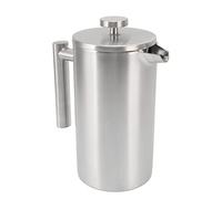 WGFOIP Presse Française en Acier Inoxydable 1L, Cafetière avec un Filtre Double isolé, Lave-vaisselle en Toute sécurité pour le thé au café Chaud et la Mousse de Lait
