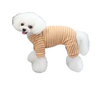 WGFOIP Pyjama rayé pour Chien de Petite Race, Coton Doux (M) | Coupe confortable, Garde au chaud, Design rayé tendance, Utilisation intérieure et extérieure