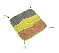 WGFOIP Tapis de Jeu à Gratter pour Chat en Sisal | Conception non toxique, sonne lorsqu\'on joue, idéal pour dormir, 45x45 cm, convient aux chatons