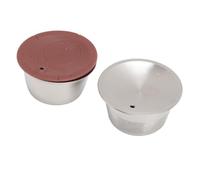 WGFOIP Tasse de Capsule de café en Acier Inoxydable Réutilisable avec Pinceau à Cuillère à Couvercle en Silicone pour les Voyages de Bureau à Domicile, porte-café Rechargeable