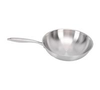 WGFOIP Wok Antiadhésif en Acier Inoxydable, Distribution Efficace de la Chaleur pour Poêle à Frire, Cuisinière à Gaz électrique à Induction pour Poêle à Wok Chinoise (34CM)