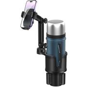 WGGHEWYLDM Support Téléphone Porte-Gobelet Auto pour MG HS 2018-2025 2026 | Conception 2 en 1, Base Extensible, Bras Articulé 360°, Pour Grandes Gourdes, Bouton Rapide