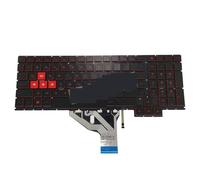WGGYGMD Clavier rétroéclairé Turc Latin pour HP pour OMEN 15-CE 15-CE000 Turquie TUR LA claviers rétroéclairés Touches Rouges NSK XG0BQ(Turkey Backlit)