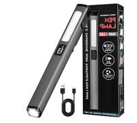 WGIDSKKI Lampe stylo LED avec aimant - Lampe de travail portable à 6 modes avec indicateur de niveau de batterie - Clip magnétique - Lampe de travail COB avec modes blancs rechargeables et rouges