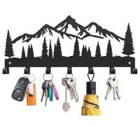 WGIDSKKI Porte-Clés en Métal,Tableau à clés avec 7 Crochets, Crochets à clés Pour le Mur,Porte-Clés Décoratif pour Crochets Muraux,Porte-clés pour la Cuisine,le Couloir,la Chambre à Coucher