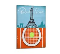 WGJYMX Poster décoratif sur toile de tennis de Roland Garros - Décoration murale moderne pour chambre à coucher - 30 x 45 cm