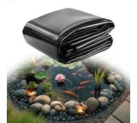WGLF SUN Bache Bassin Exterieur 500 x 1100 cm Évacuation d'eau Couche Robuste Noir HDPE Bâche D'Étang Étang Plier Inodore pour Fleurs Jardiniers Serres Bassins, Noir