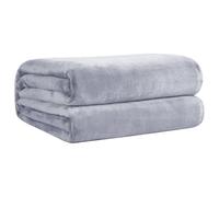 WGLF SUN Jeté de Canapé 130 x 180 cm Poil Douce et Confortable Couverture Douce et Moelleuse Facile à Entretenir pour Lits Canapés Chaises et Divans Style Scandinave, Gris argenté