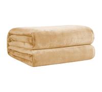 WGLF SUN Jeté de Canapé 70 x 200 cm Poil Douce et Confortable Couverture Douce et Moelleuse Facile à Entretenir pour Lits Canapés Chaises et Divans Style Scandinave, Chameau