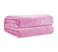 WGLF SUN Jeté de Canapé 80 x 110 cm Poil Douce et Confortable Couverture Douce et Moelleuse Facile à Entretenir pour Lits Canapés Chaises et Divans Style Scandinave, Rose